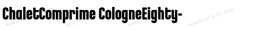 ChaletComprime CologneEighty字体转换